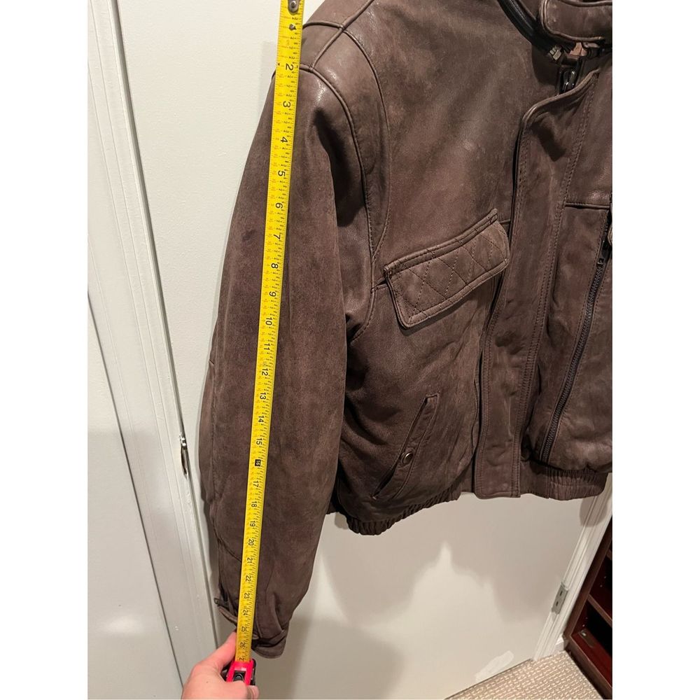 Vintage First Gear Mens Brown Leather Biker Jacket Size XL GREAT CONDITION - Picture 11 of 11